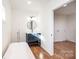 Bathroom with soaking tub and modern vanity at 815 6Th Sw Ave, Hickory, NC 28602