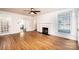 Hardwood floors, fireplace, and French doors in living room at 815 6Th Sw Ave, Hickory, NC 28602