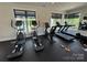 Modern gym featuring treadmills, elliptical machines and natural light at 4374 Morning Mist Dr # 25, Sherrills Ford, NC 28673
