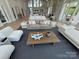Bright living room features a neutral color palette, comfortable seating, and a stylish coffee table on a blue rug at 4374 Morning Mist Dr # 25, Sherrills Ford, NC 28673