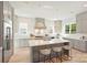 Bright and airy kitchen with a spacious island, modern appliances and pendant lighting at 571 Lyttleton Dr, Charlotte, NC 28211