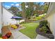 Backyard patio with seating area and fire pit at 1360 Barnett Woods, Fort Mill, SC 29708