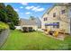 Backyard with patio, shed, and lush lawn at 1360 Barnett Woods, Fort Mill, SC 29708