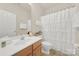 Simple bathroom with single vanity and shower/tub combo at 1360 Barnett Woods, Fort Mill, SC 29708