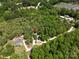 Overhead shot highlighting the home's secluded location amid lush greenery and mature trees in a private, wooded setting at 1062 Full Count Ln, Lancaster, SC 29720