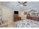 Comfortable bedroom featuring a plush bed, wooden dresser, and ample closet space at 1136 Preakness Nw Ct, Concord, NC 28027