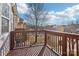 Private wood balcony overlooking a tranquil neighborhood setting with a view at 127 High Ridge Rd, Mooresville, NC 28117