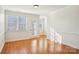 Bright dining room with hardwood floors and crown molding at 127 High Ridge Rd, Mooresville, NC 28117