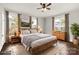 Bright bedroom with wood-like flooring and large windows at 305 N White St, Lancaster, SC 29720