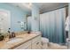 Bathroom boasts double sinks, granite countertops, and a shower/tub combo at 2844 Georgia Ave, Charlotte, NC 28205