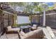 Enjoy outdoor movies in this private, pergola-covered theater at 2844 Georgia Ave, Charlotte, NC 28205