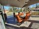 Covered patio featuring an outdoor dining area, ceiling fans, and views of the backyard at 4000 Wilson Ln, Charlotte, NC 28206
