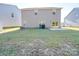 Back exterior featuring a well kept lawn and sliding glass door at 4342 Allenby Pl, Monroe, NC 28110