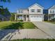 Charming two-story home featuring a well-manicured lawn and a two-car garage at 4342 Allenby Pl, Monroe, NC 28110