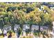 Aerial view of house and surrounding neighborhood at 112 Sugar Thyme Ln, Mooresville, NC 28115