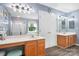Bathroom with double vanity, a large mirror, and a shower at 112 Sugar Thyme Ln, Mooresville, NC 28115