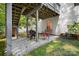 Relaxing patio area under the deck with seating at 112 Sugar Thyme Ln, Mooresville, NC 28115