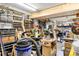 Well-equipped workshop with ample storage and various woodworking tools at 112 Sugar Thyme Ln, Mooresville, NC 28115