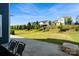Scenic backyard with well-maintained lawn and views of the surrounding neighborhood green areas at 535 Red Wolf Ln, Lake Wylie, SC 29710