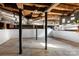 Unfinished basement with exposed support beams and HVAC at 103 2Nd Nw Ave, Hickory, NC 28601