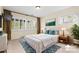 Virtually staged bedroom with a comfortable bed and stylish decor at 423 Whitestone Rd, Charlotte, NC 28270