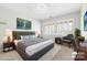 Main bedroom with plush bed and sitting area at 423 Whitestone Rd, Charlotte, NC 28270