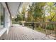 Wooden deck with a view of the backyard and surrounding trees at 423 Whitestone Rd, Charlotte, NC 28270