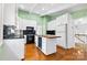 Modern kitchen with white cabinets, granite counters, and an island at 423 Whitestone Rd, Charlotte, NC 28270