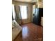 Kitchen with black appliances and patterned floor at 8540 Indian Summer Trl, Harrisburg, NC 28075