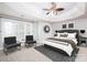 Large main bedroom with a ceiling fan and plush carpet at 137 Huntfield Way, Mooresville, NC 28117