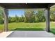 This beautiful back porch with a great view of the expansive backyard is perfect for enjoying the outdoors at 15009 Brownleigh Ln # 26, Huntersville, NC 28078