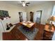 Hardwood floors and fireplace accent this dining room at 203 E Cannon Ave, Albemarle, NC 28001