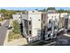 Aerial view of a modern townhome with a private driveway at 916-A Westbrook Dr, Charlotte, NC 28202