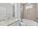 Modern bathroom with granite countertop and bathtub at 916-A Westbrook Dr, Charlotte, NC 28202