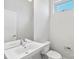 Modern bathroom with white vanity and chrome fixtures at 916-A Westbrook Dr, Charlotte, NC 28202