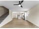 Expansive open space featuring a modern kitchen and staircase at 1916 Irma St, Charlotte, NC 28216