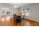 Bright dining room with hardwood floors and a view at 5070 Woodleaf Rd, Salisbury, NC 28147