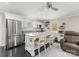 Modern kitchen with white cabinets, granite counters and island at 5070 Woodleaf Rd, Salisbury, NC 28147