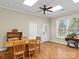 Bright dining area with hardwood floors and lots of natural light at 806 Lake Mist Dr, Stanley, NC 28164