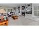 Spacious living room featuring a fireplace, built-in shelving, and comfortable seating at 806 Lake Mist Dr, Stanley, NC 28164