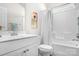 Bathroom with a shower/tub combination and white vanity at 6296 Raven Rock Dr # 725, Denver, NC 28037