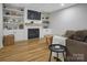 Cozy living room with built-in shelving and a fireplace at 914 Wyke Rd, Shelby, NC 28150