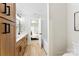 Elegant bathroom with a soaking tub and double vanity at 2443 Myrtle Ave, Gastonia, NC 28052