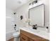 Contemporary bathroom with a modern vanity and mirror at 2443 Myrtle Ave, Gastonia, NC 28052