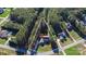 Aerial view of a home surrounded by lush trees, marked with its address for easy identification at 360 Lauren Pines Dr, York, SC 29745