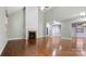 Spacious living room with hardwood floors and a fireplace at 360 Lauren Pines Dr, York, SC 29745