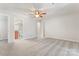 Large bedroom with ceiling fan and private bathroom at 513 N Graham St # 3D, Charlotte, NC 28202