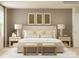 Neutral bedroom with a king-size bed and two nightstands at 1793 Otter Perch Ln, Fort Mill, SC 29715