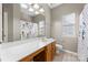 Bathroom with a vanity, toilet, and shower/tub combo at 6941 Augustine Way, Charlotte, NC 28270