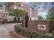 Welcome to Jaffa Square, an upscale community with lush landscaping and brick signage at 1101 E Morehead St # 32, Charlotte, NC 28204